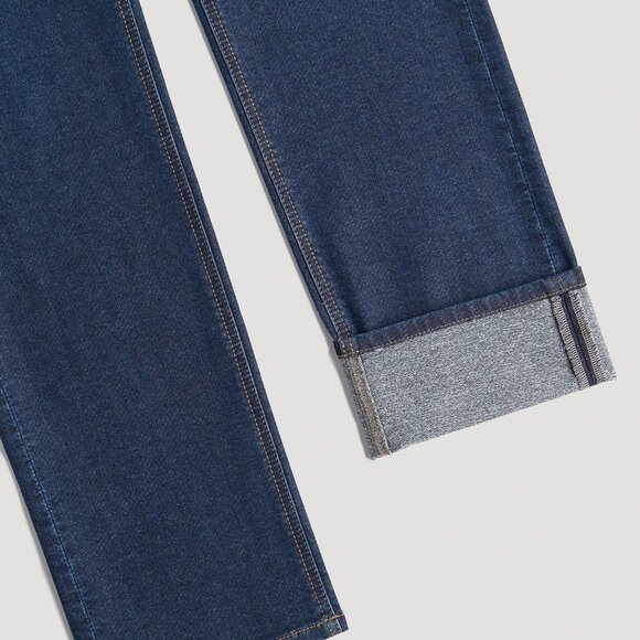 American Tall Dylan Slim Fit Fleeced Jeans for Tall Men in Colorado Blue Wash Si - Picture 2 of 3